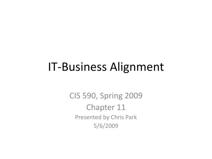 it business alignment