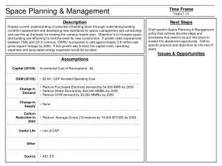 Space Planning &amp; Management