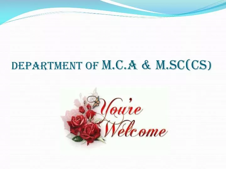 department of m c a m sc cs