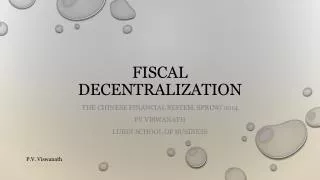 Fiscal decentralization
