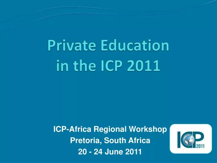private education in the icp 2011