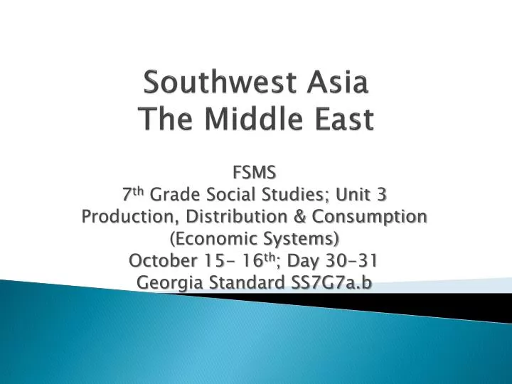 southwest asia the middle east