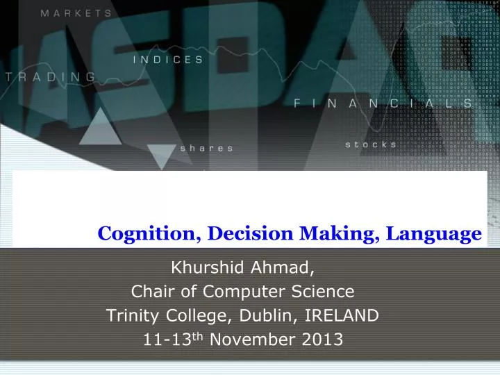 cognition decision making language