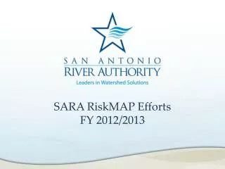 SARA RiskMAP Efforts FY 2012/2013
