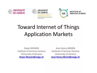 Toward Internet of Things Application Markets