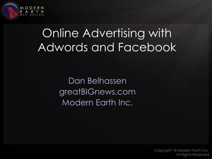 online advertising with adwords and facebook