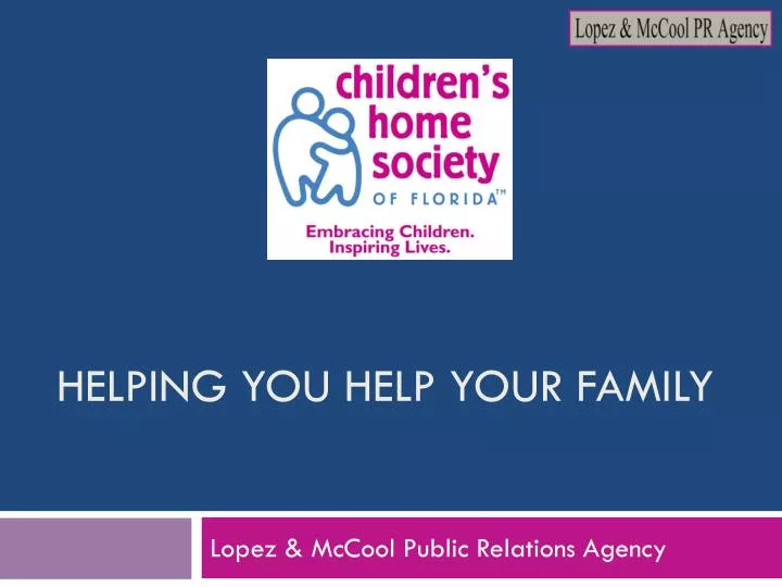 helping you help your family