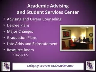 Academic Advising and Student Services Center