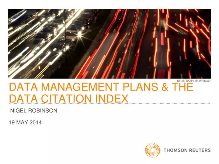 data management plans the data citation index
