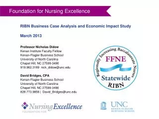 RIBN Business Case Analysis and Economic Impact Study March 2013