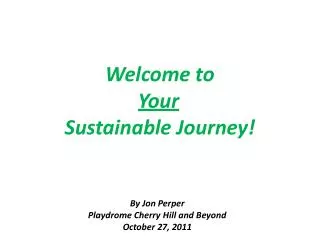 Welcome to Your Sustainable Journey!