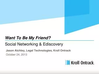 Social Networking &amp; Ediscovery