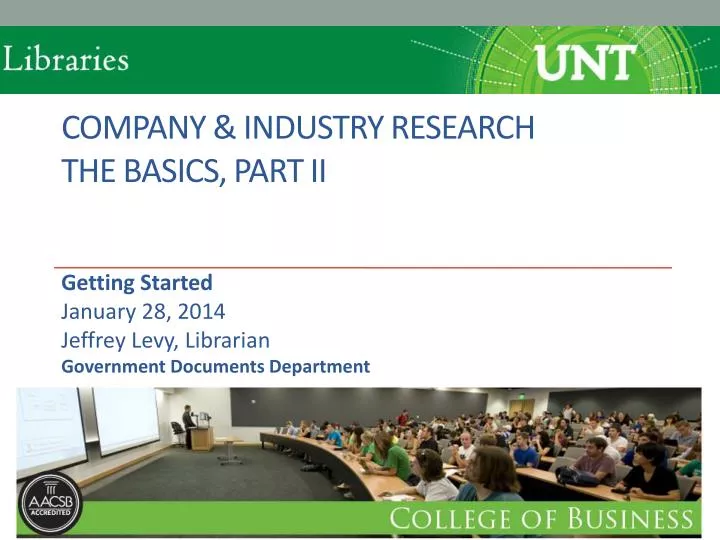 company industry research the basics part ii