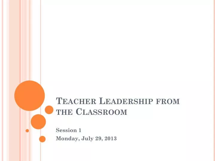 teacher leadership from the classroom