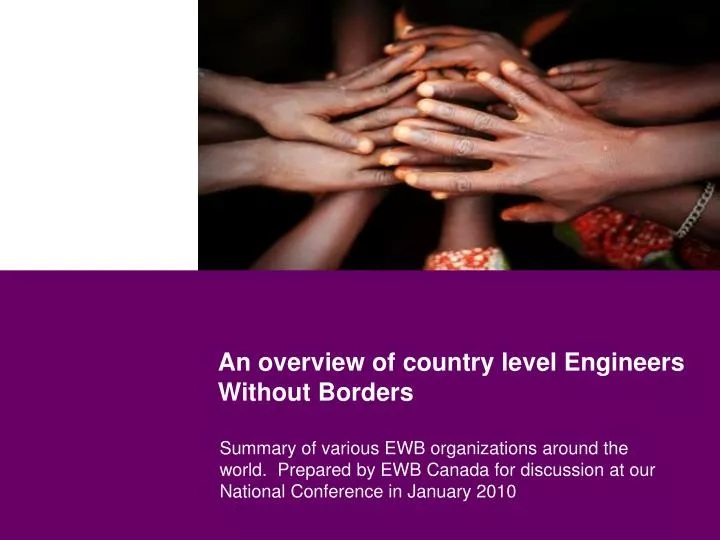 an overview of country level engineers without borders