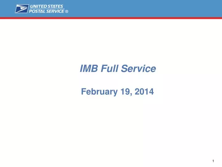 imb full service february 19 2014