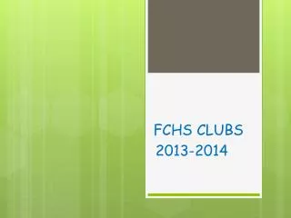 FCHS CLUBS