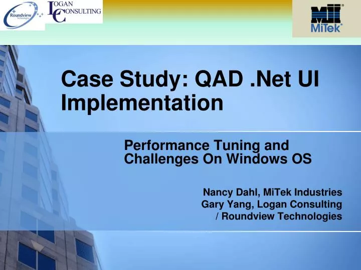 case study qad net ui implementation