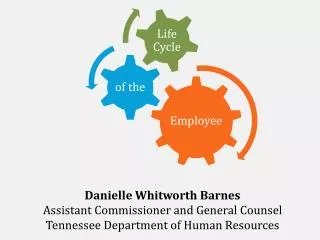 Danielle Whitworth Barnes Assistant Commissioner and General Counsel Tennessee Department of Human Resources