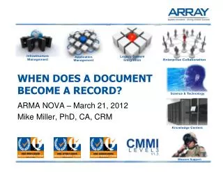 WHEN DOES A DOCUMENT BECOME A RECORD?