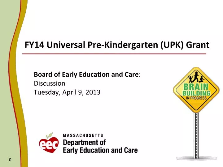 fy14 universal pre kindergarten upk grant