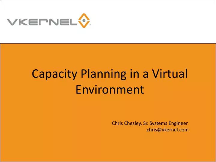 capacity planning in a virtual environment