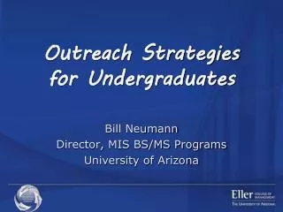 Outreach Strategies for Undergraduates