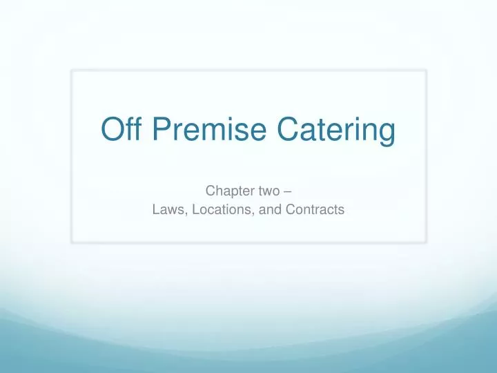off premise catering
