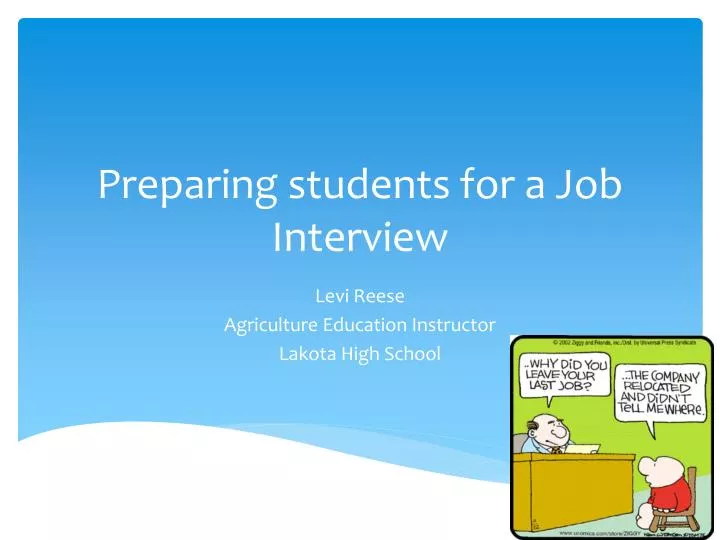 preparing students for a job interview