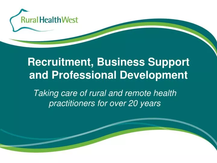 recruitment business support and professional development
