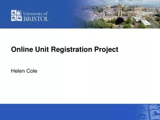 Online Unit Registration Project