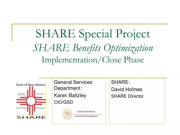share special project share benefits optimization implementation close phase