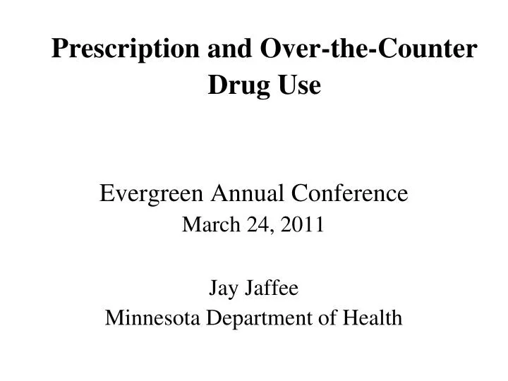 prescription and over the counter drug use
