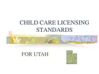 CHILD CARE LICENSING STANDARDS