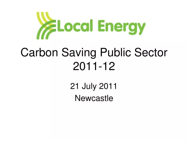 carbon saving public sector 2011 12