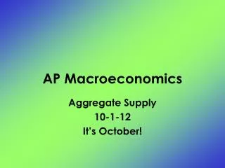 AP Macroeconomics