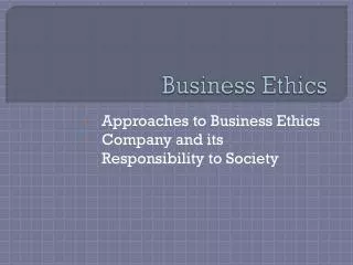 Business Ethics