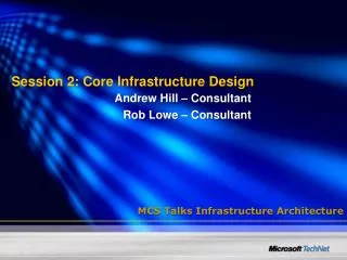 Session 2: Core Infrastructure Design