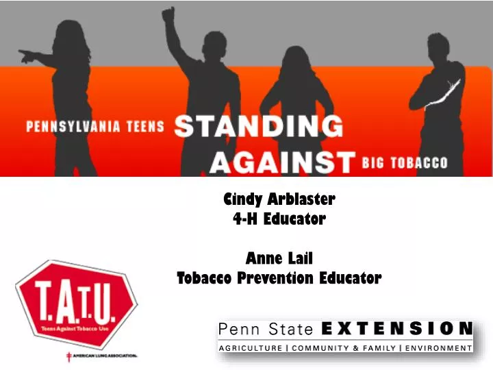 cindy arblaster 4 h educator anne lail tobacco prevention educator