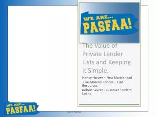 The Value of Private Lender Lists and Keeping It Simple.
