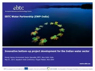 Innovative bottom-up project development for the Indian water sector