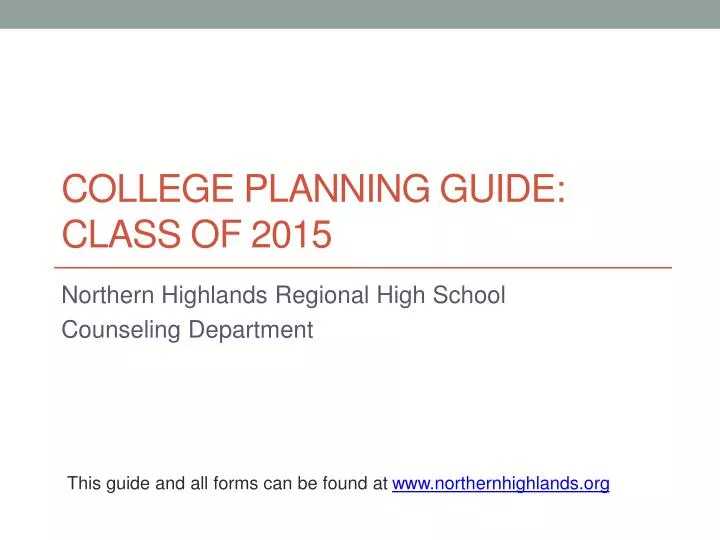 college planning guide class of 2015