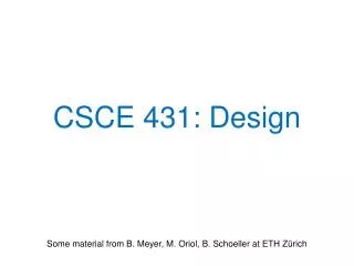 CSCE 431: Design