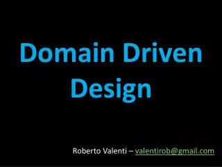 Domain Driven Design