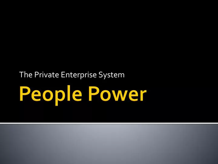 the private enterprise system