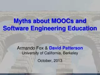 Myths about MOOCs and Software Engineering Education