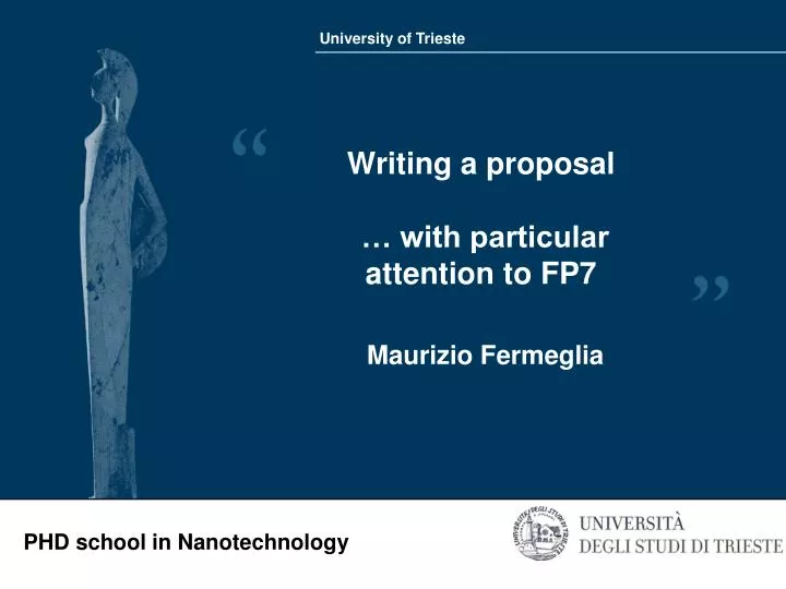 writing a proposal with particular attention to fp7