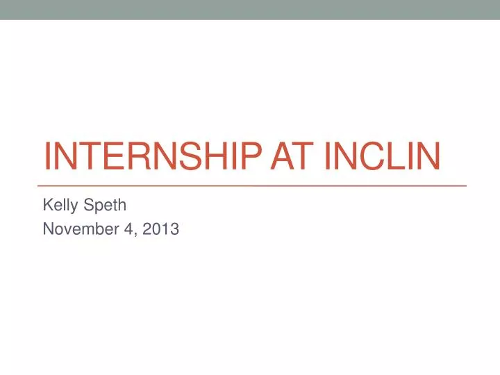 internship at inclin