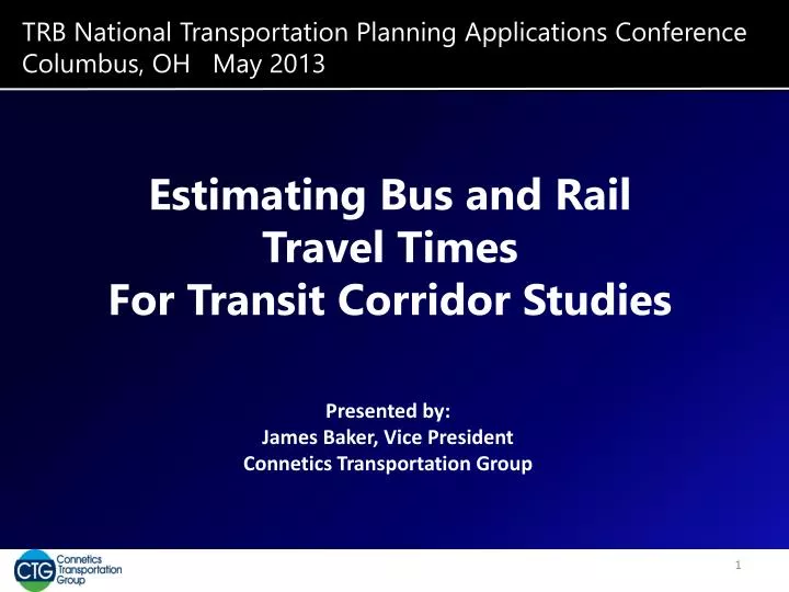 trb national transportation planning applications conference columbus oh may 2013