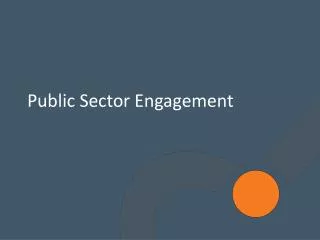Public Sector Engagement